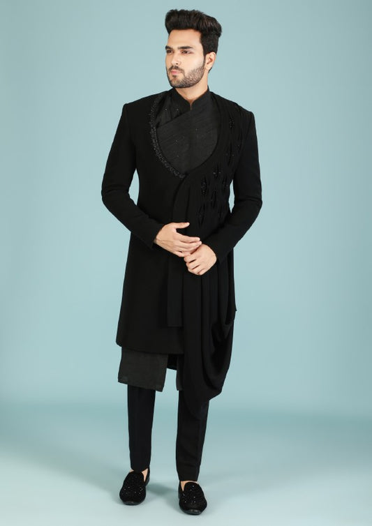 Black & Black IndoWestern