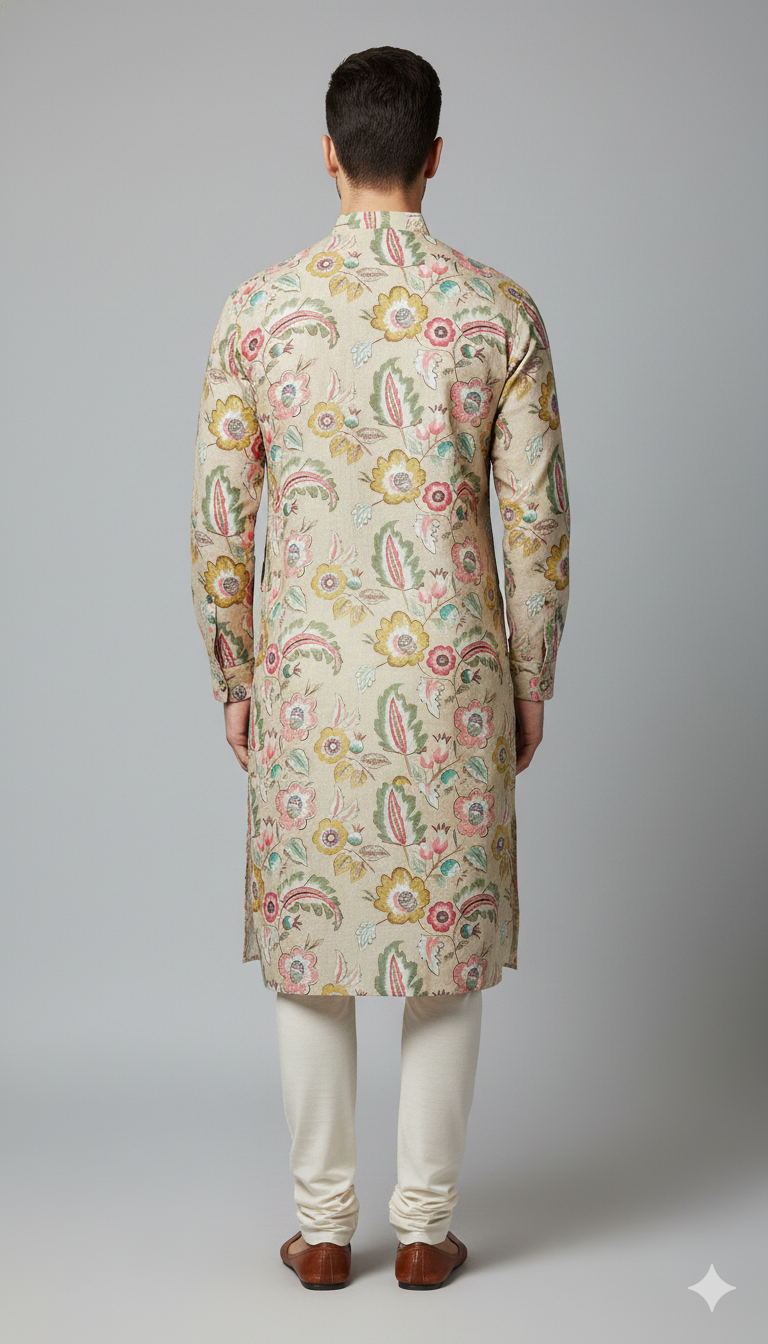 Vintage Floral Printed Kurta (20162)