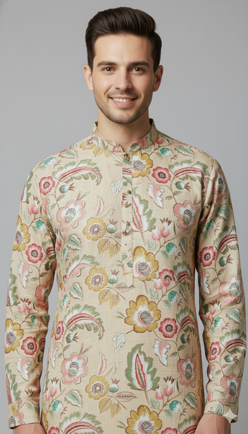 Vintage Floral Printed Kurta (20162)