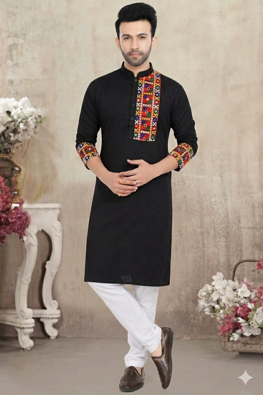 Stylish Kutchi Traditional Men's Kurta(4052)