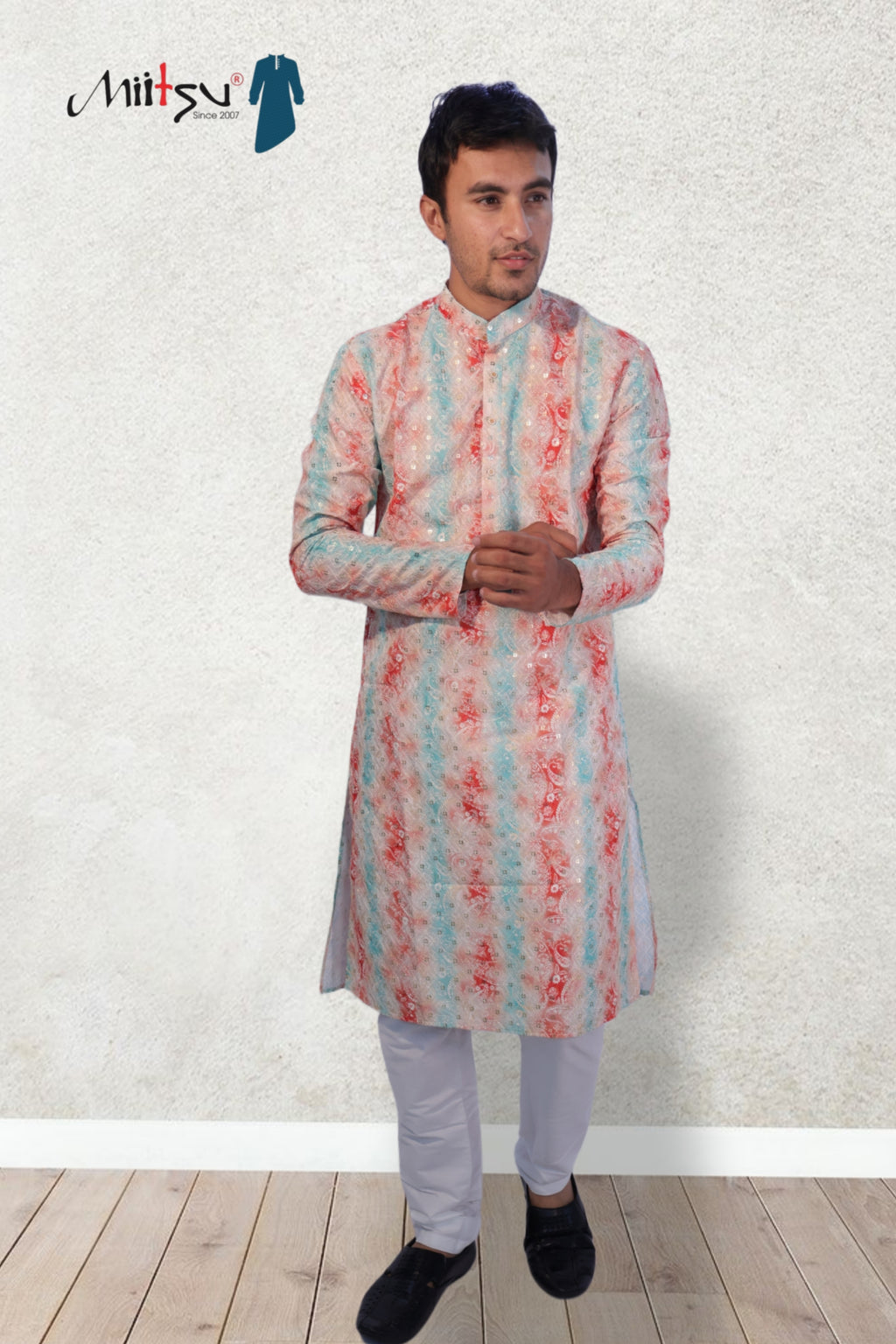 Coral Breeze Mirror Work Kurta (194)