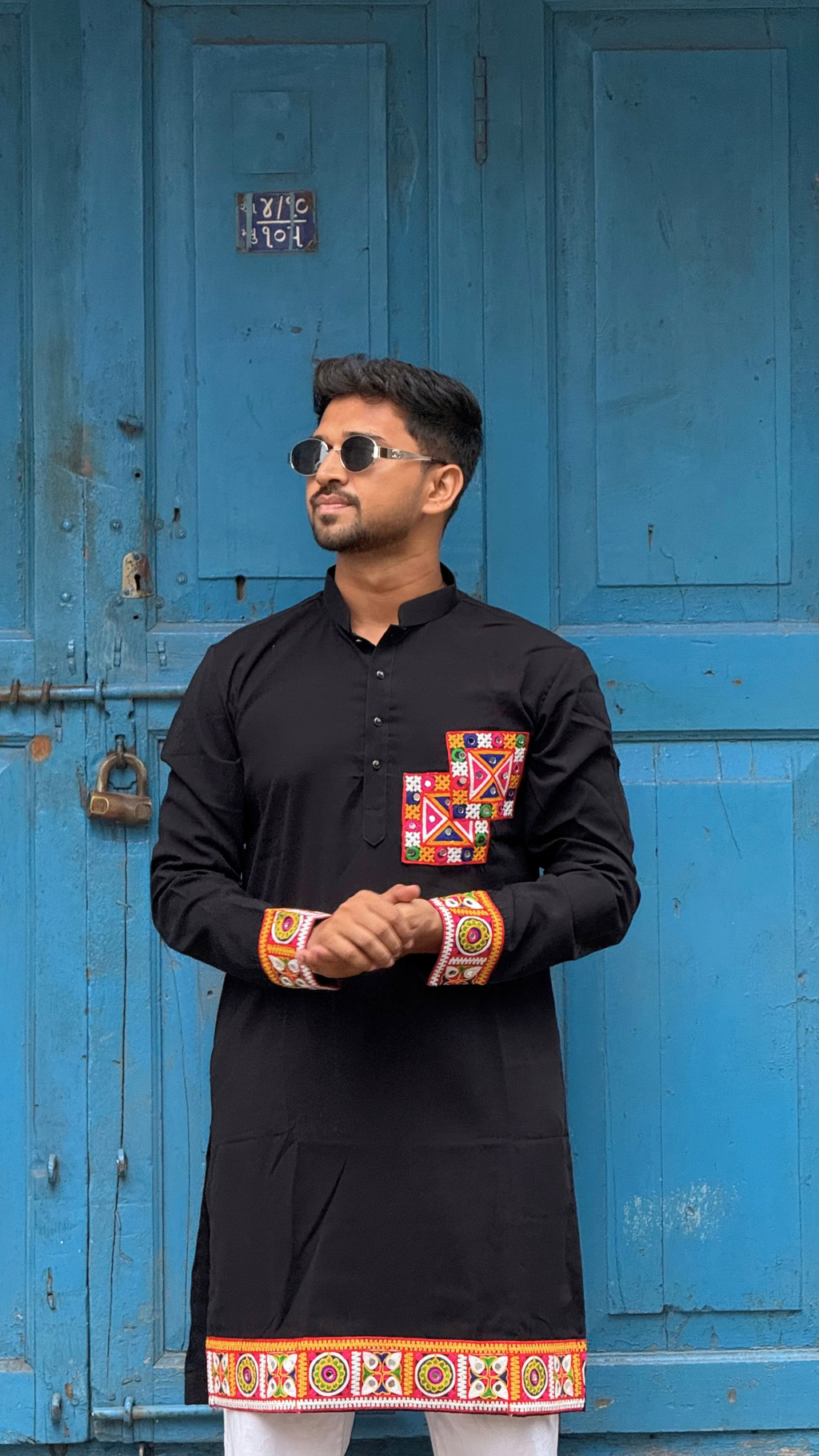 Little Folk Fusion black kurta (7782)