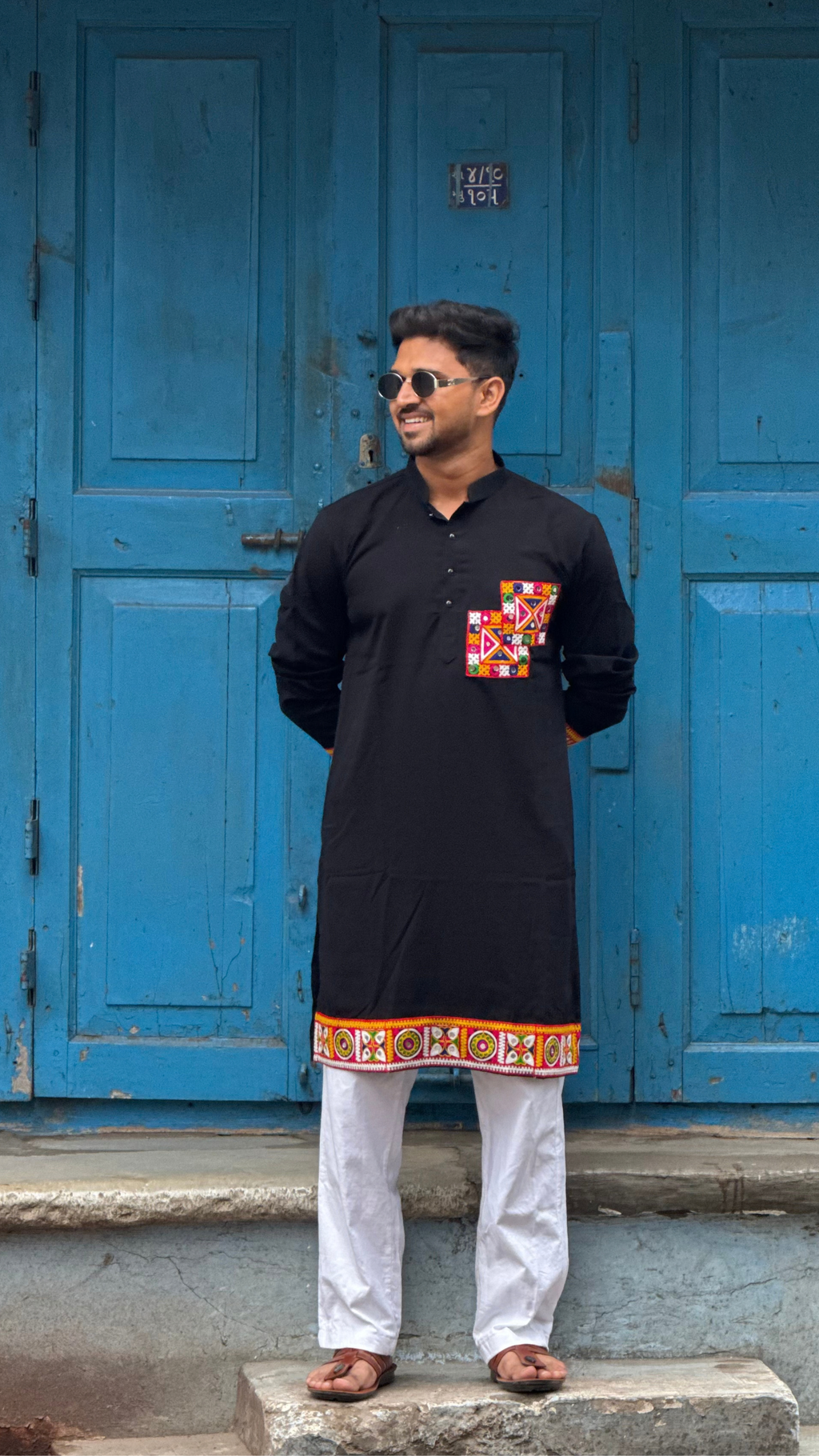 Little Folk Fusion black kurta (7782)
