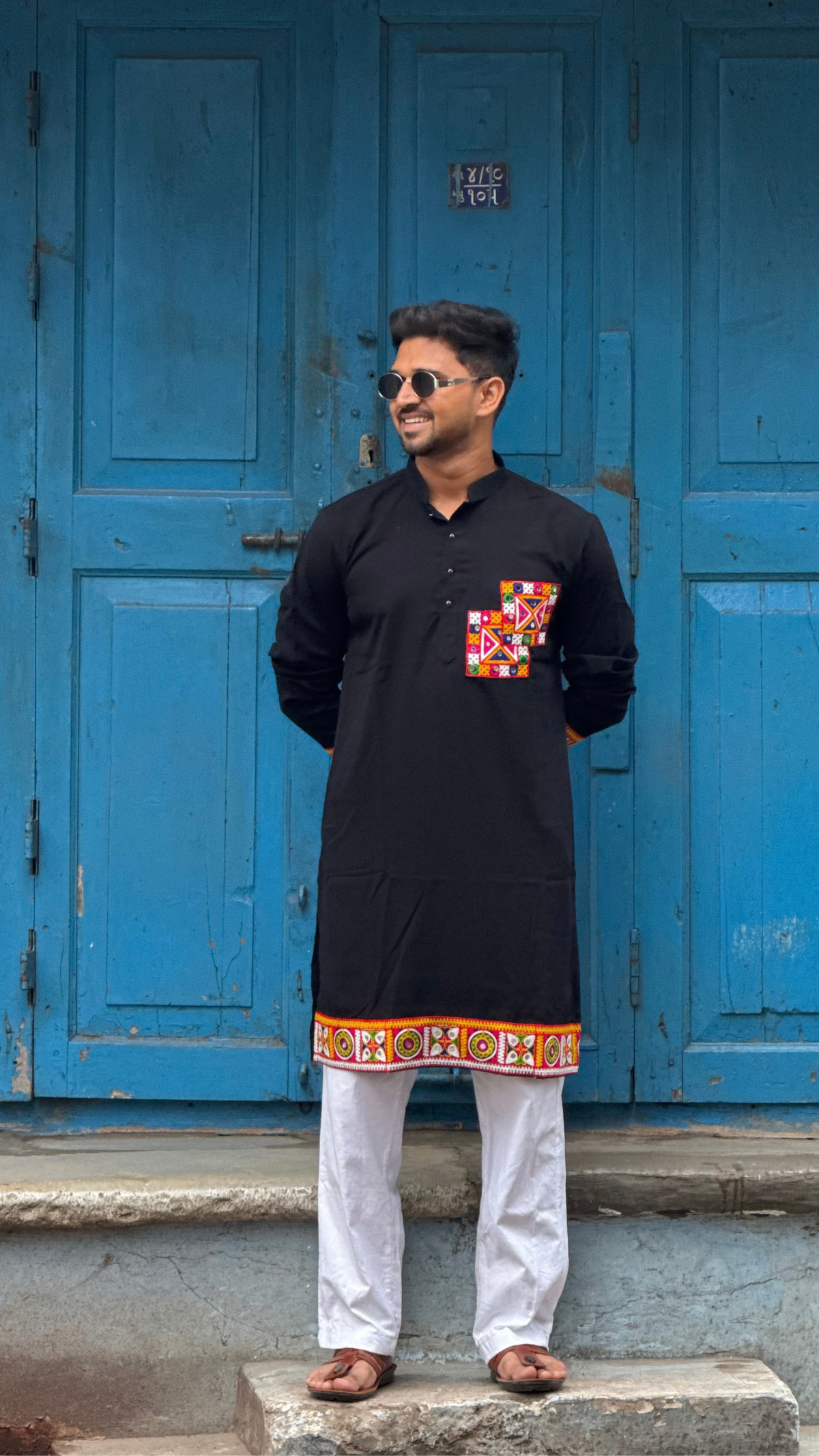 Little Folk Fusion black kurta (7782)