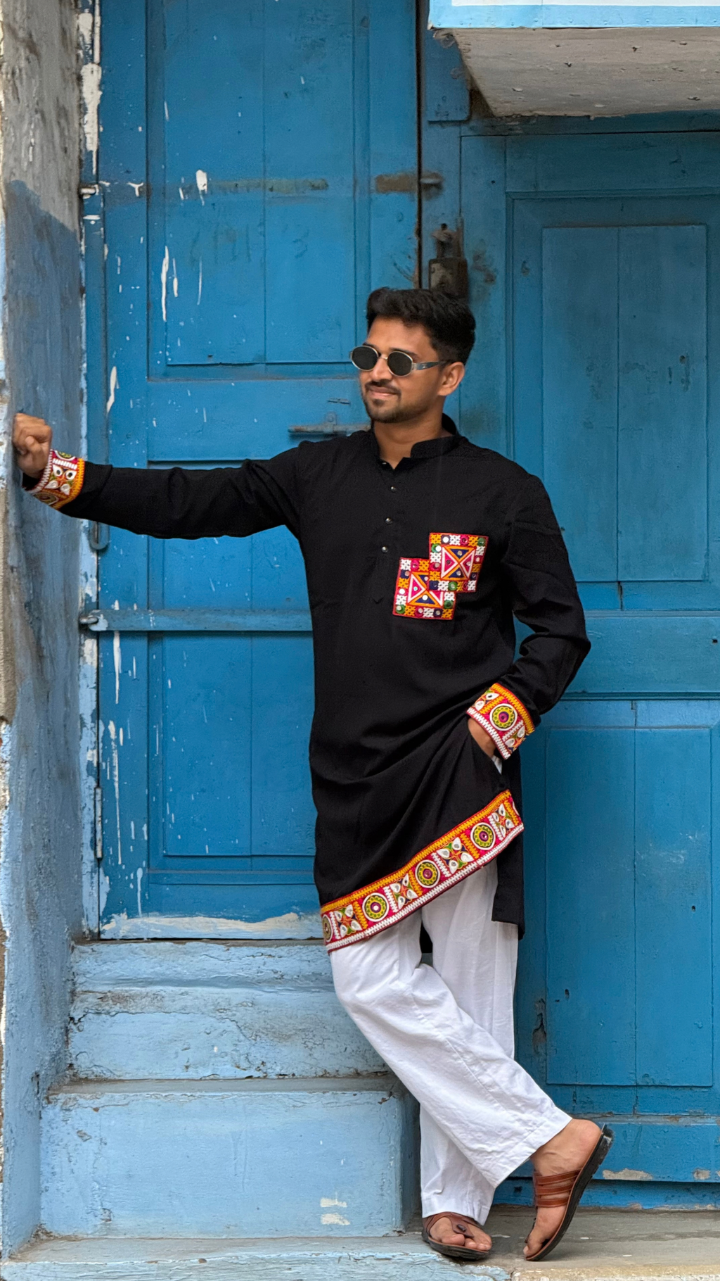 Little Folk Fusion black kurta (7782)