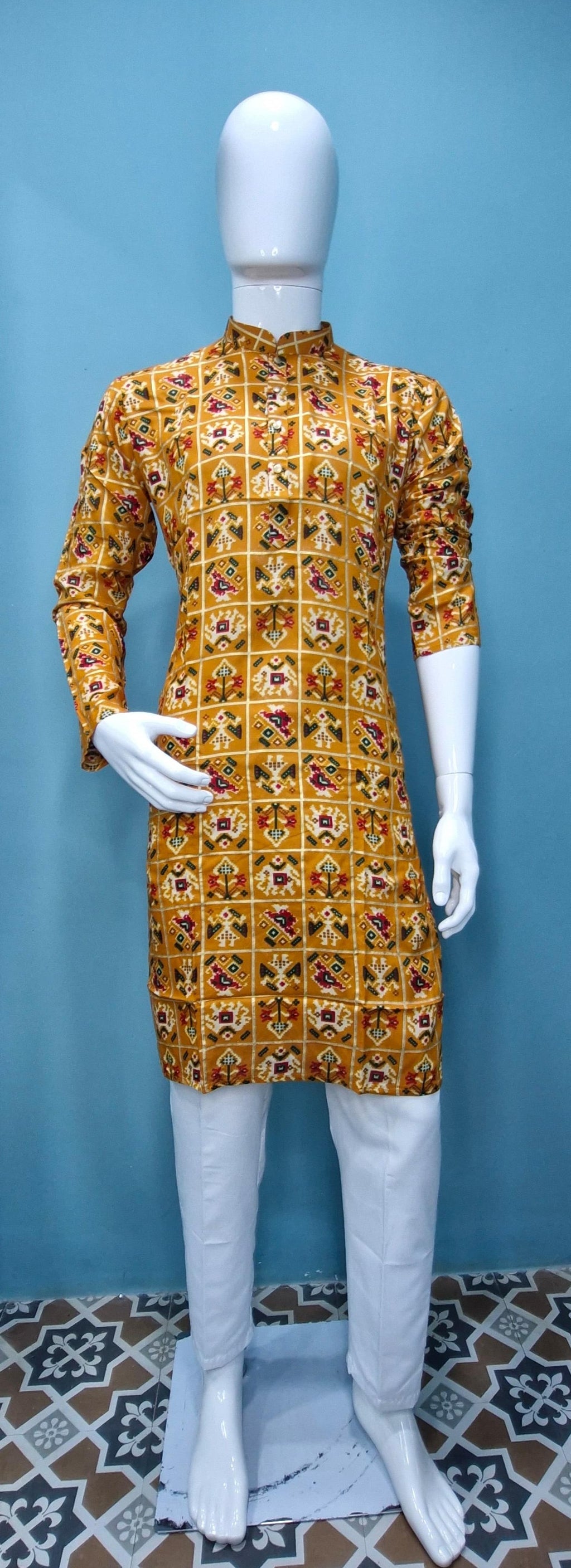 Men's Patoda Print Multicolourd Kurta(2409)