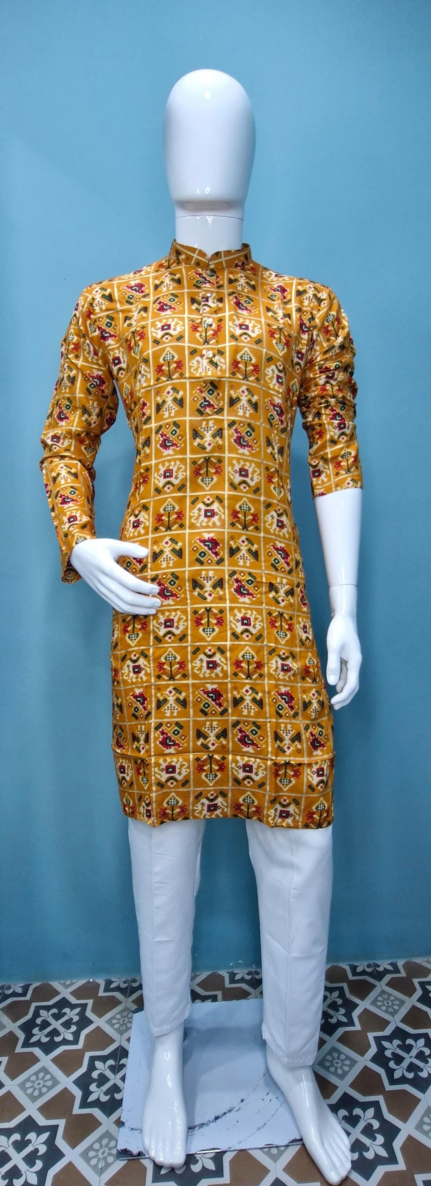 Men's Patoda Print Multicolourd Kurta(2409)