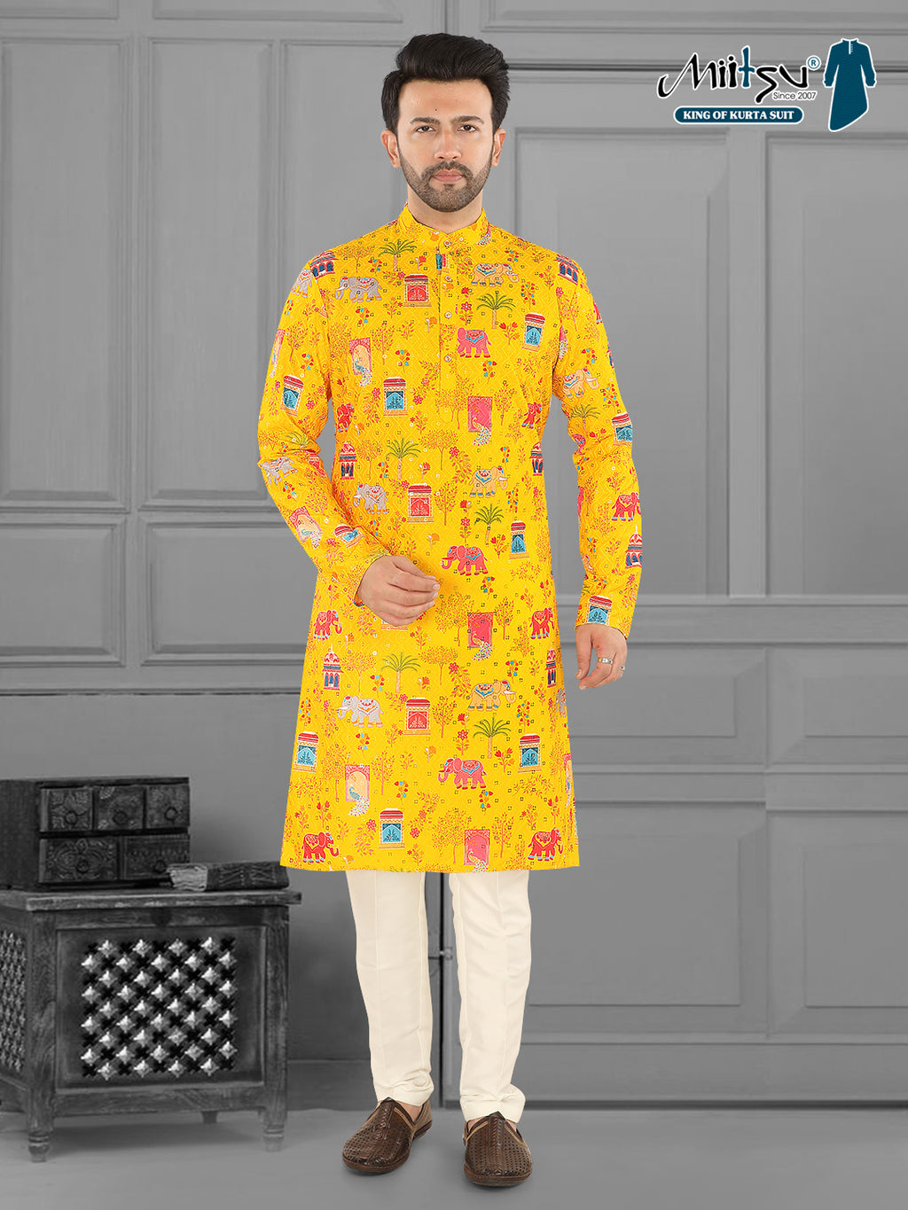 Rajrang Utsav Yellow Kurta" – By Miitsu (267)