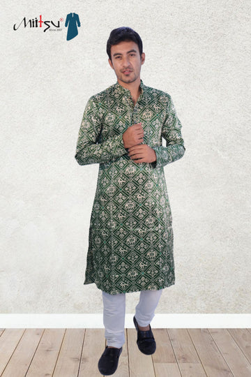 Emerald Heritage Men's Printed Kurta (2781)