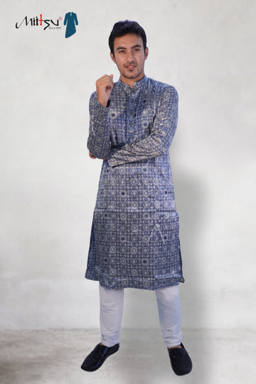 Indigo Maze Printed Kurta (2790)