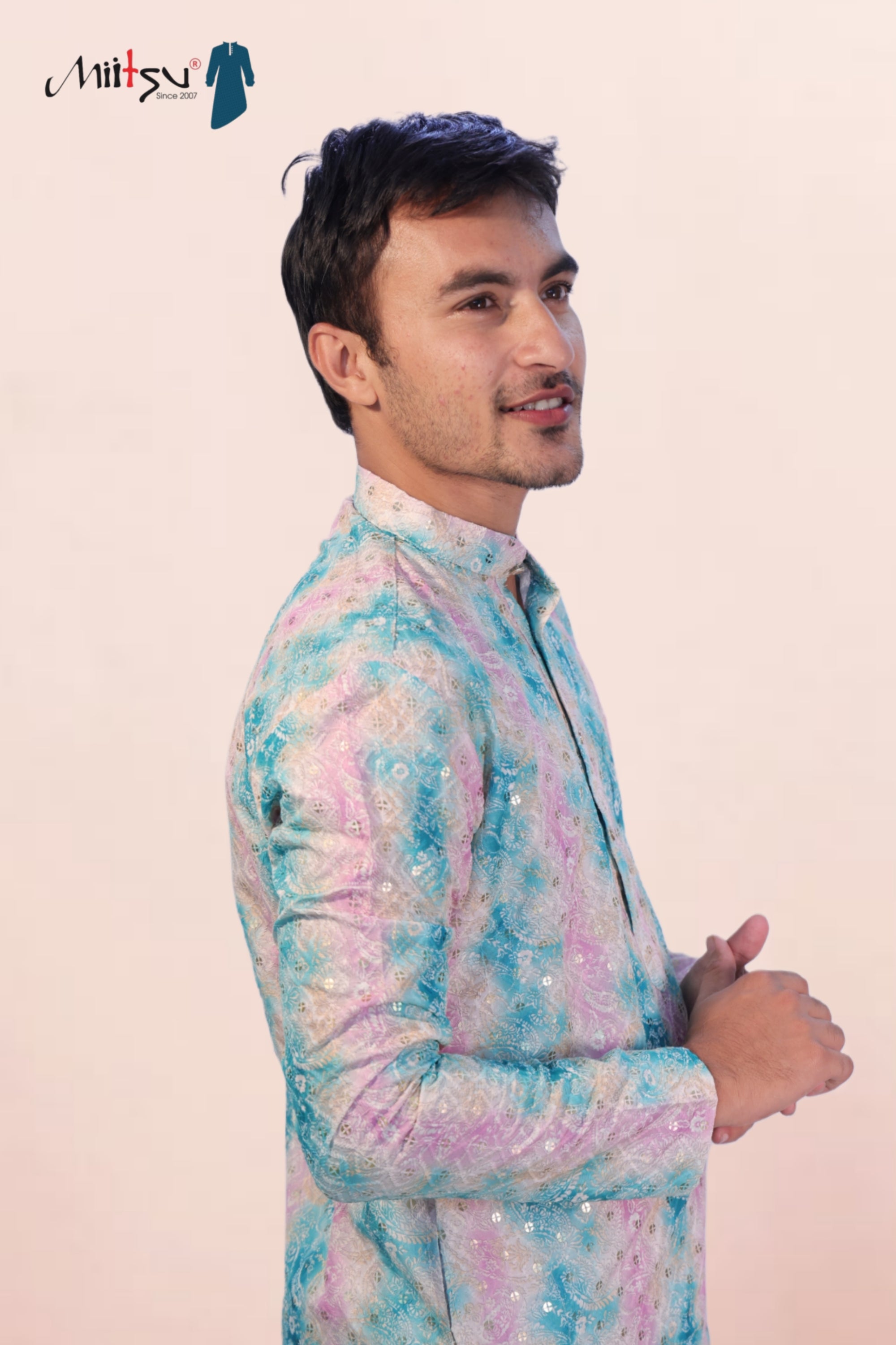 "Aqua Dream Pastel Kurta – Festive Radiance" (194)