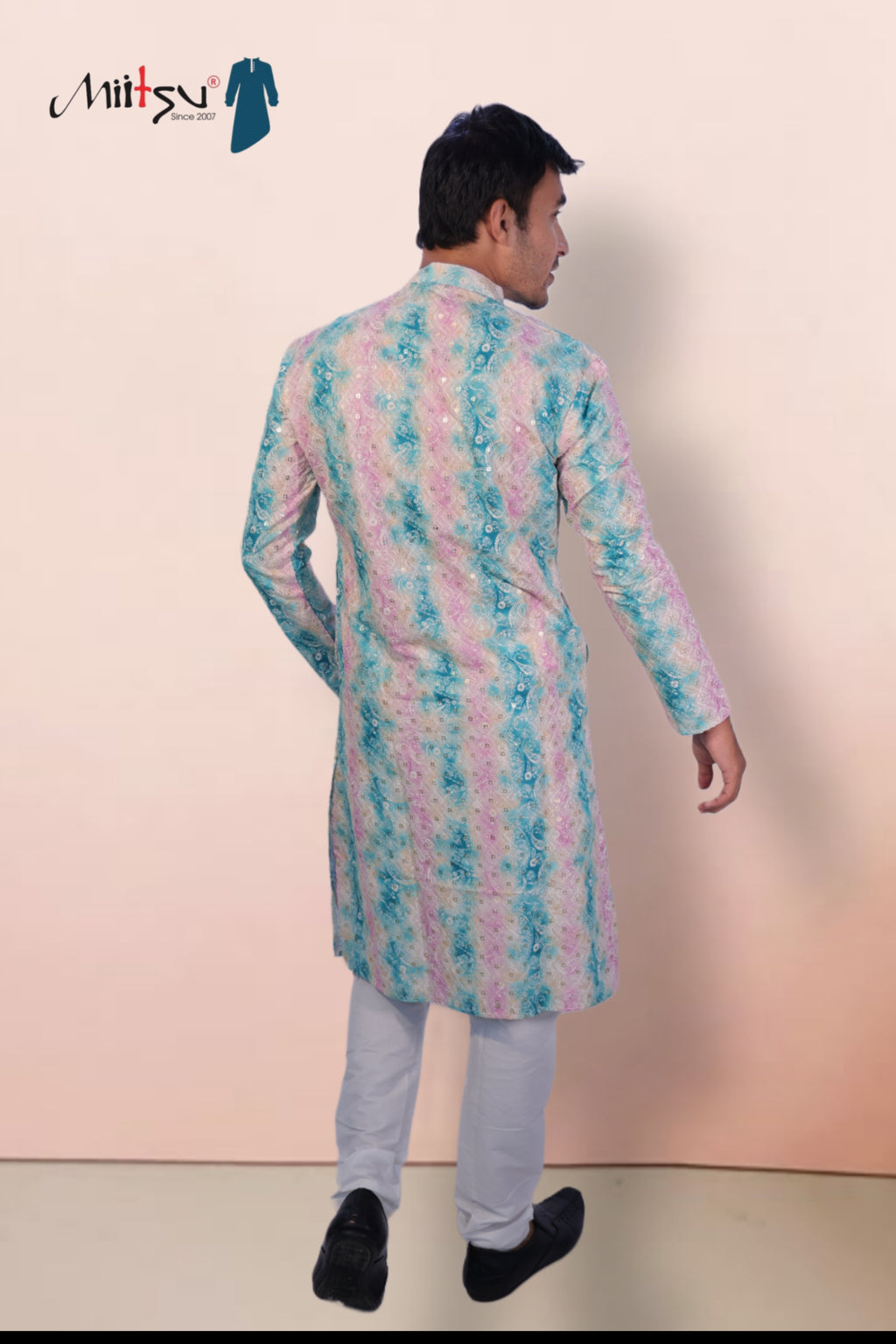 "Aqua Dream Pastel Kurta – Festive Radiance" (194)