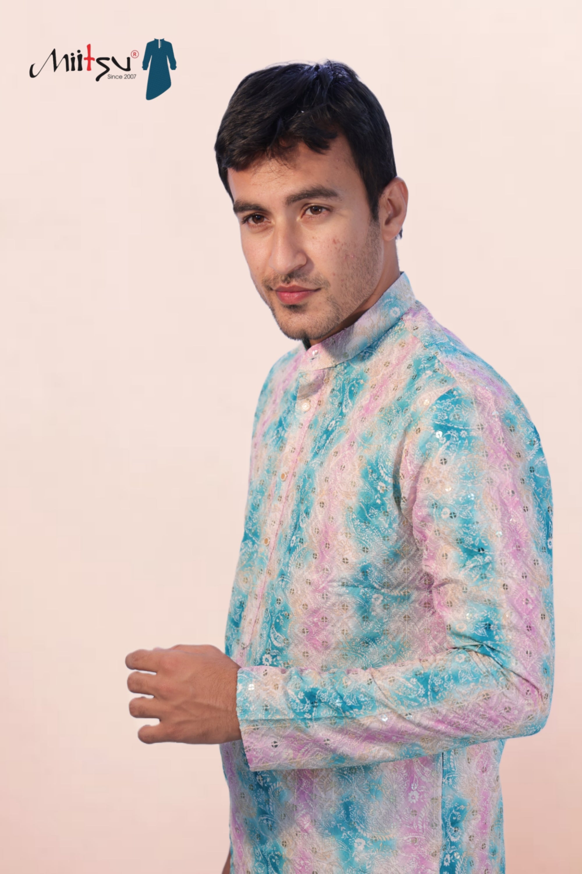 "Aqua Dream Pastel Kurta – Festive Radiance" (194)