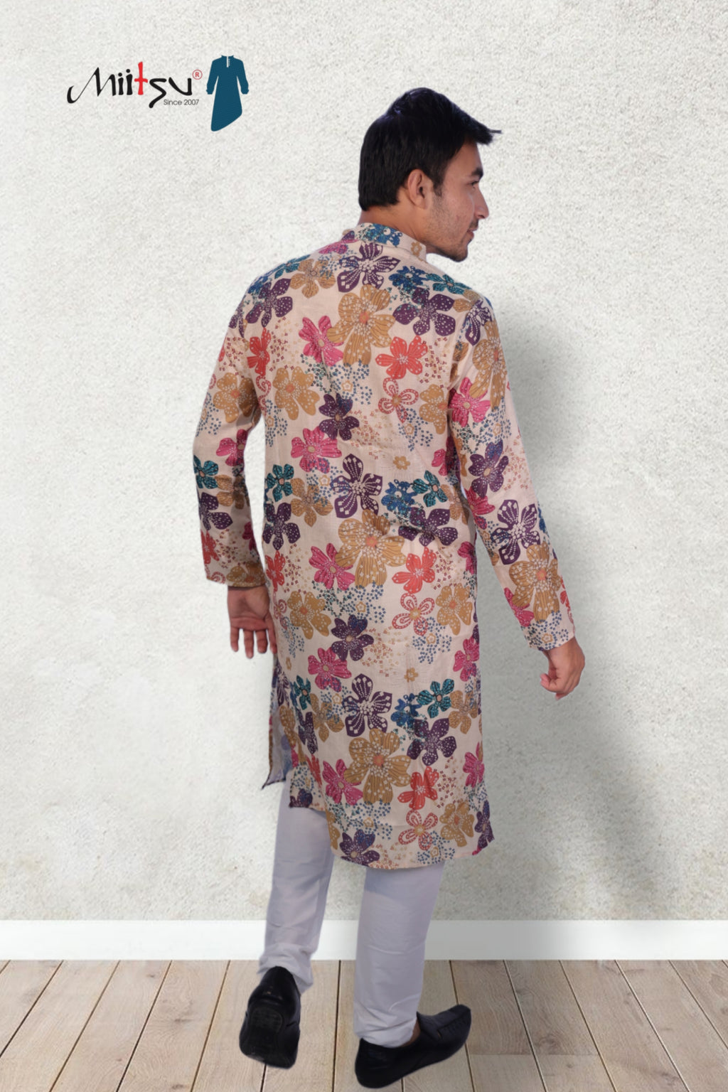 Floral Symphony Cotton Kurta (7450)