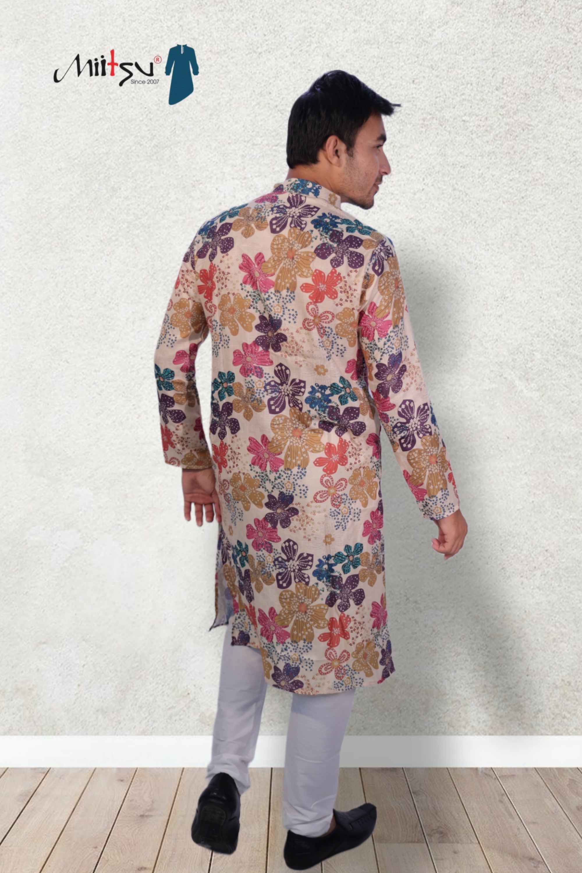 Floral Symphony Cotton Kurta (7450)