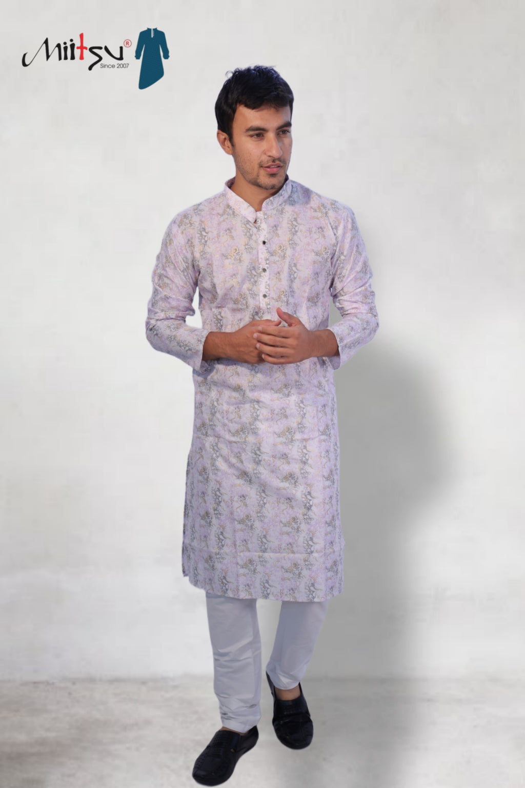 Lavender Whisper Printed Cotton Kurta (50055)