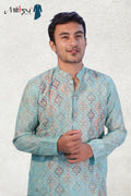 Aqua Prism Geometric Kurta Set (50054)