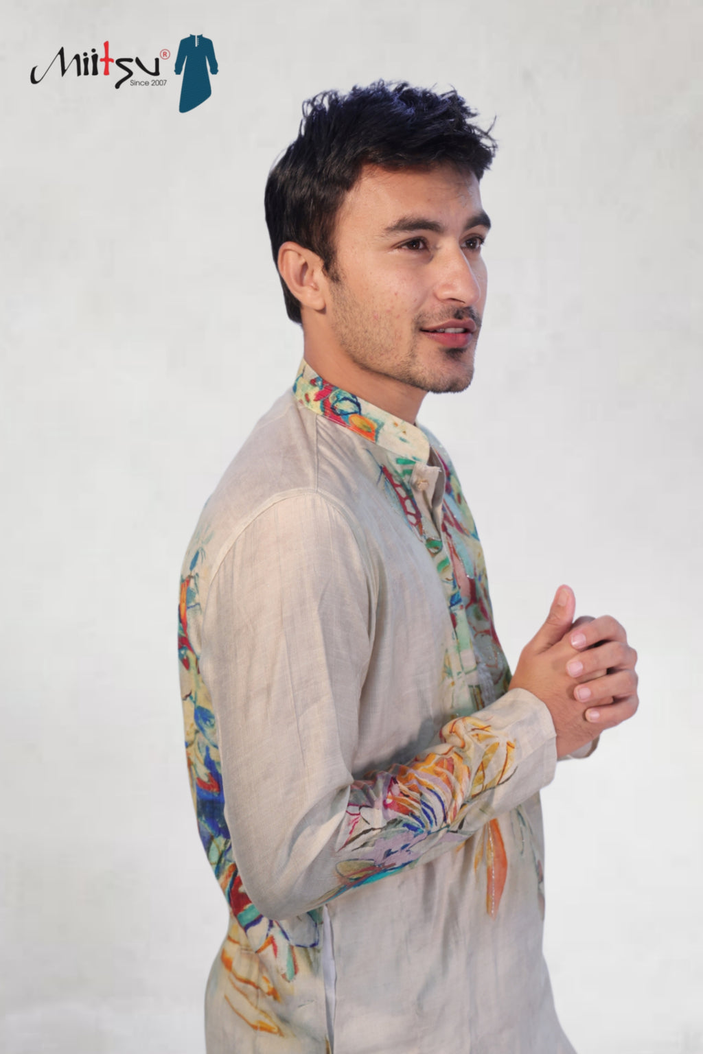 Ethereal Bloom Hand-Painted Kurta Set (167)