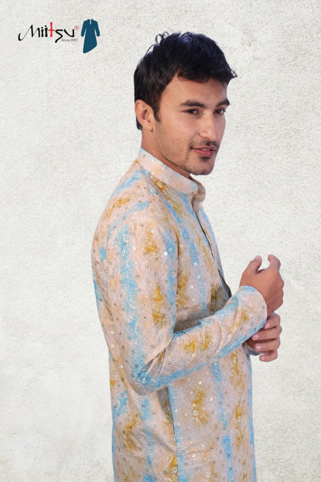 Pastel Radiance Mirror Work Kurta (194)