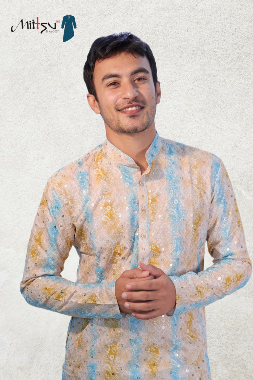 Pastel Radiance Mirror Work Kurta (194)