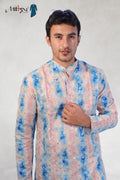 Blush Blue Sparkle Mirror Work Kurta (194)