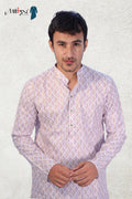 Pastel Charm Geometric Kurta (50056)
