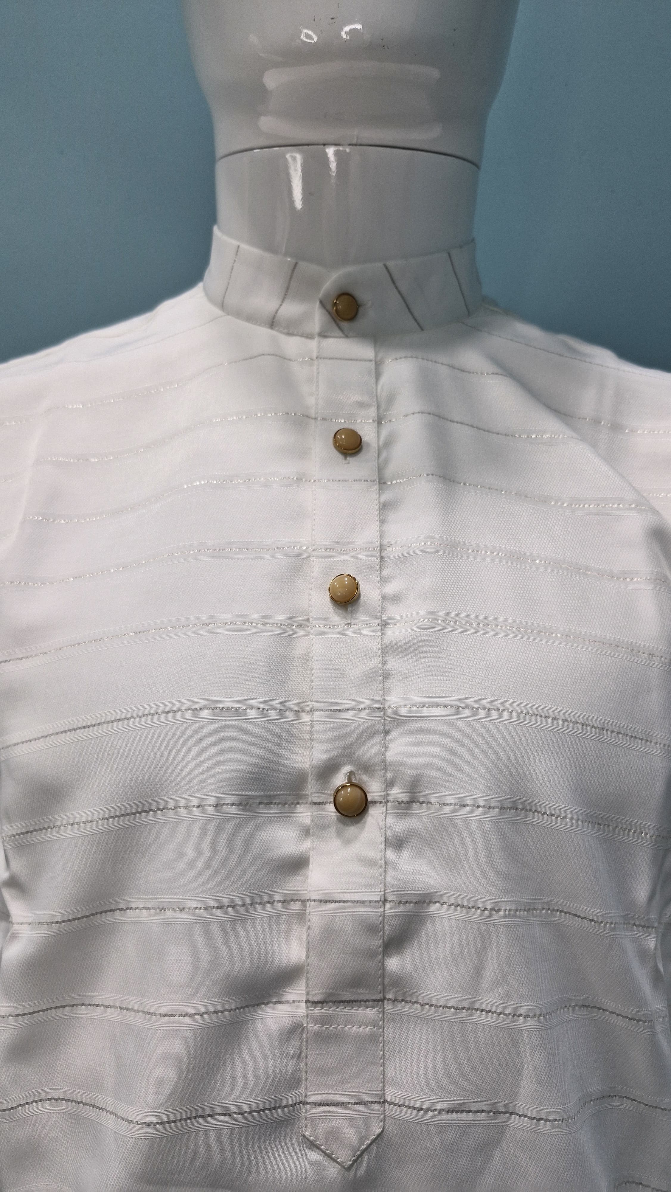 Men's Premium Kurta with Metallic Pinstripes and Jewel Buttons(3210/50)