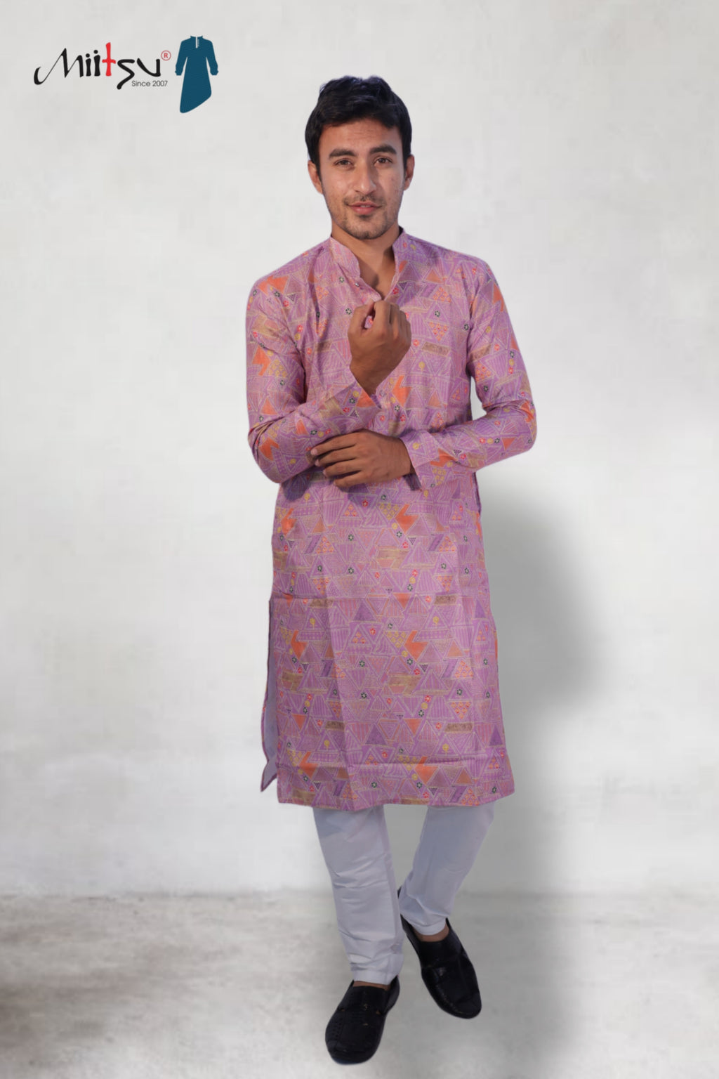 Lavender Prism Cotton Kurta
(7449)