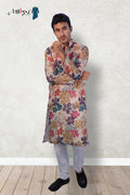 Floral Symphony Cotton Kurta (7450)