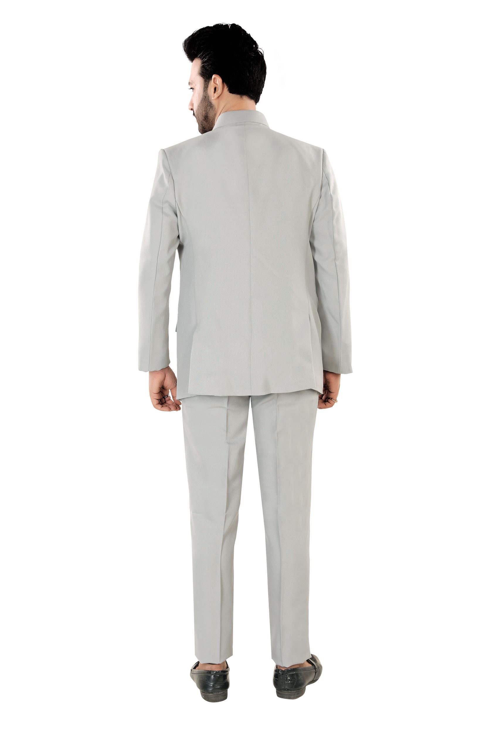 Men's Classic Light Grey Jodhpuri Suit (matty12)