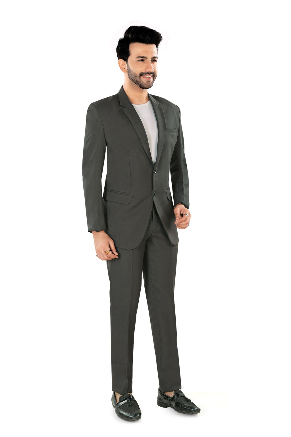 Men Olive Green Slim Fit Blazer (Matty)