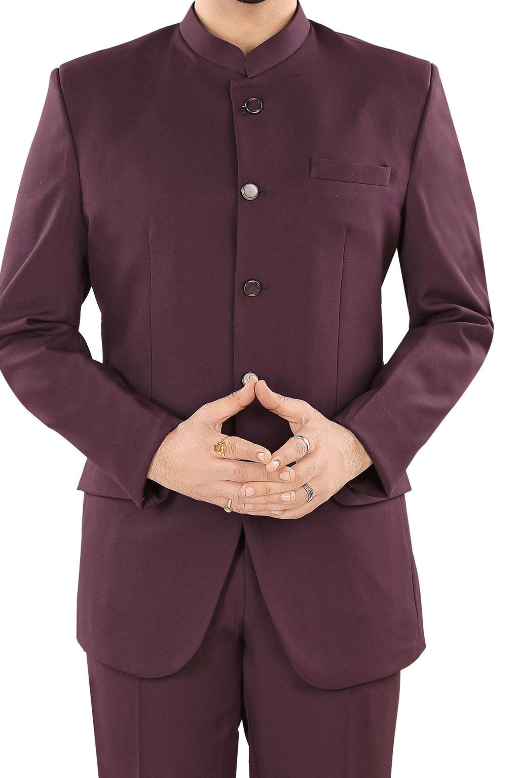 Men's Wine Color Jodhpuri Suit (Matty1)