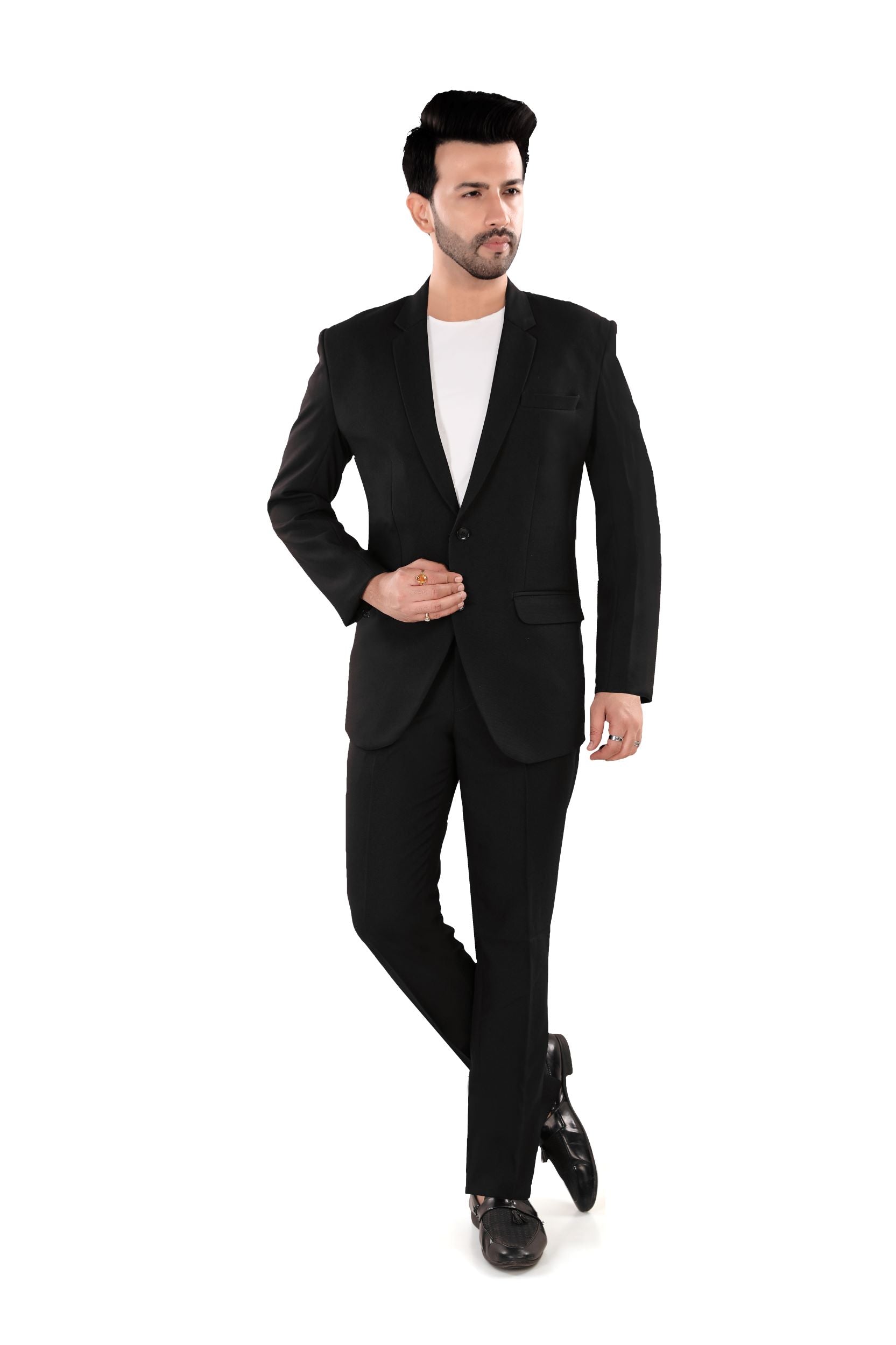 Men's Classic Black Slim Fit Blazer (Matty)