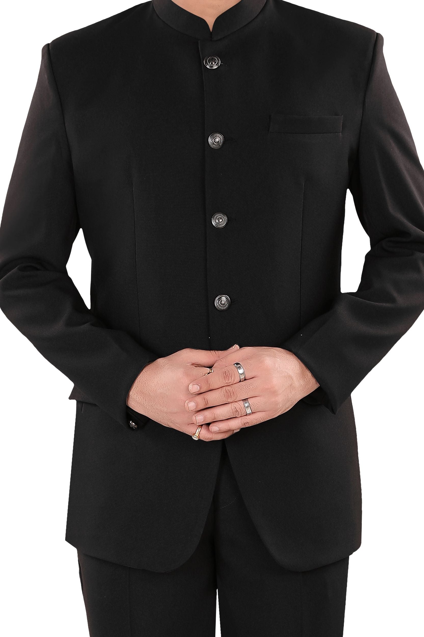 Men's Classic Black Jodhpuri Suit (Matty13)