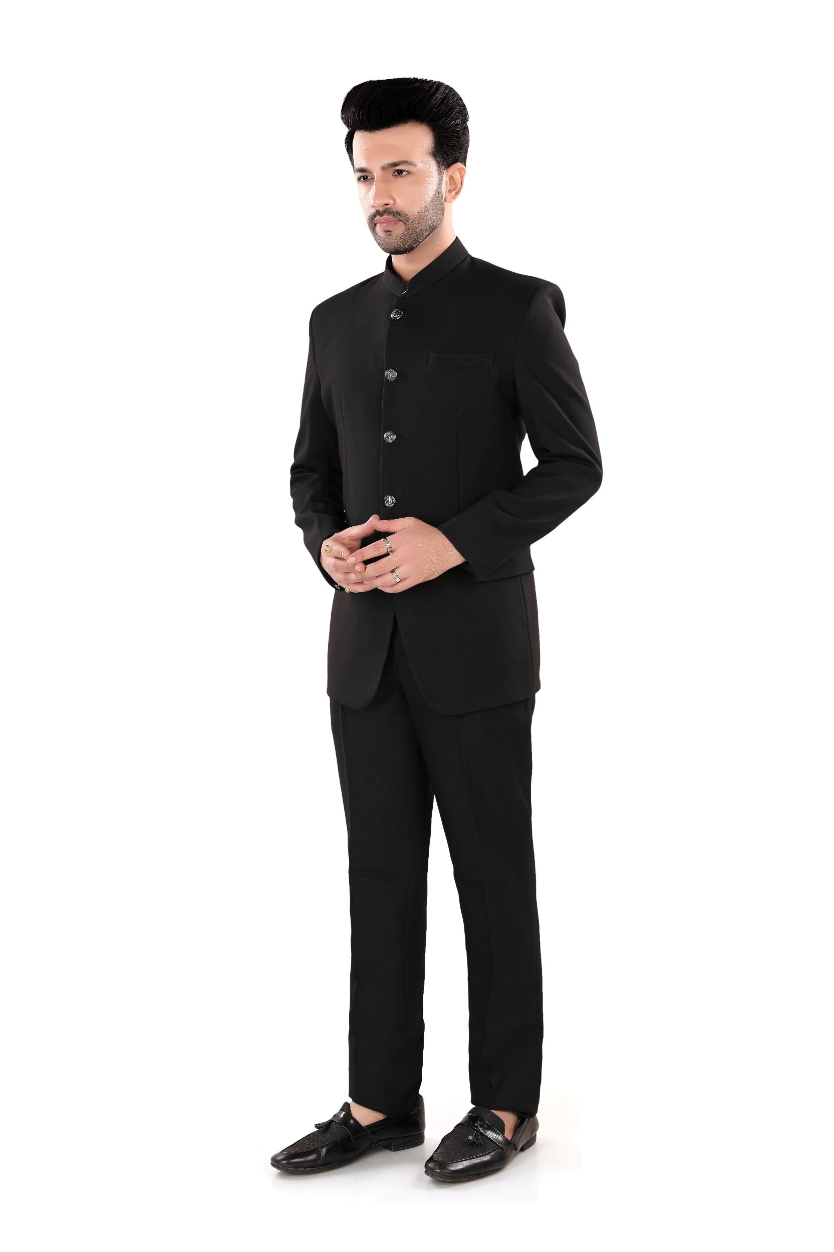 Men's Classic Black Jodhpuri Suit (Matty13)