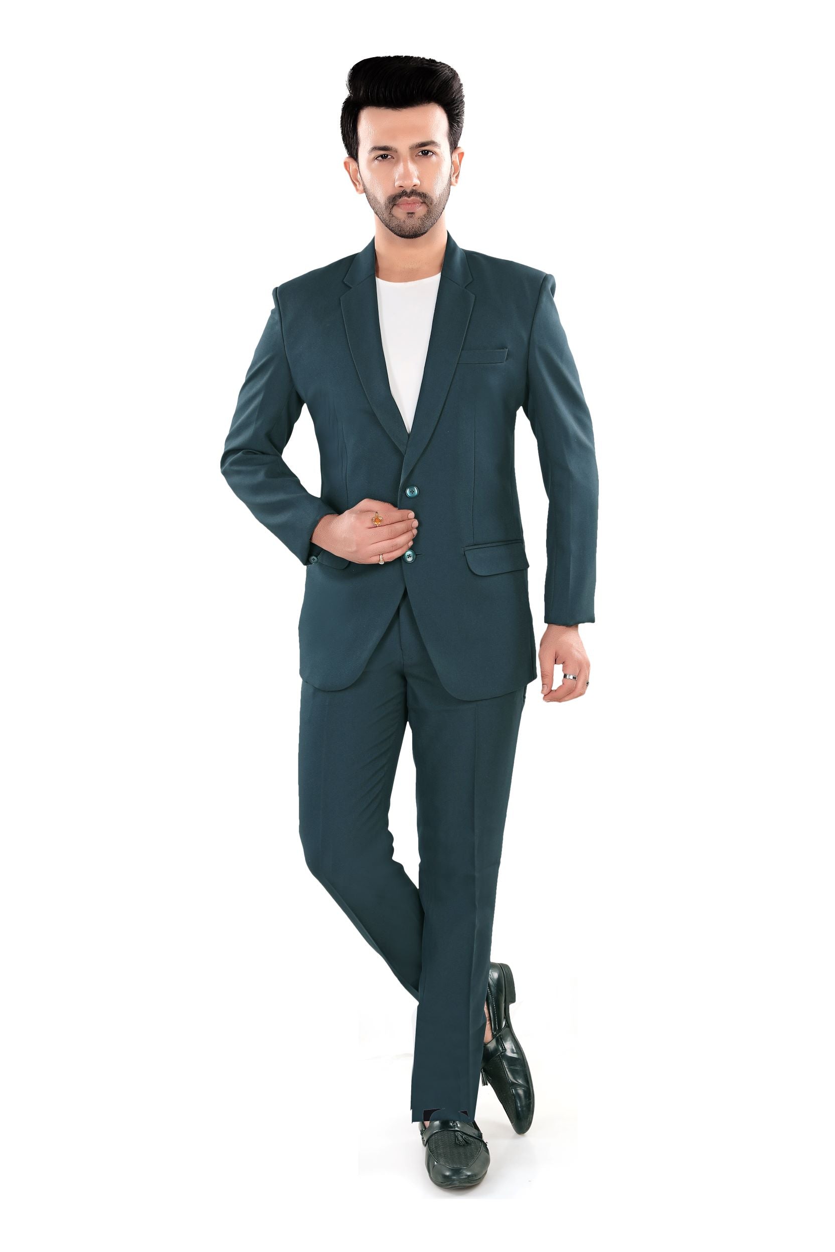 Men's Teal Green Slim Fit Blazer (Matty)