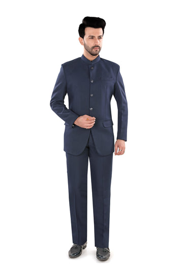 Men's Steel Blue Indo-Western Suit ( Matty)