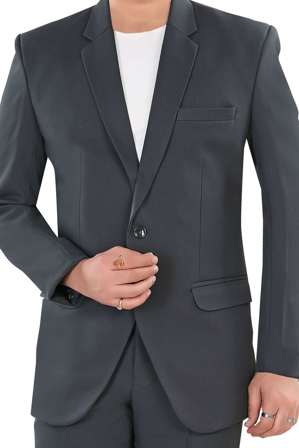 Elegant Charcoal Black Blazer for Men (Matty)