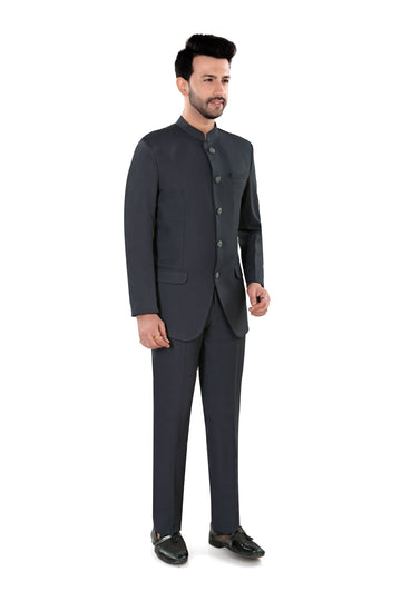 Men's Charcoal Grey Indo-Western Suit (Matty)