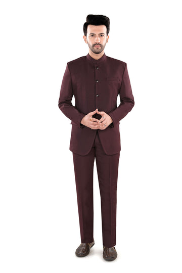 Men's Maroon Indo-Western Suit (Matty)