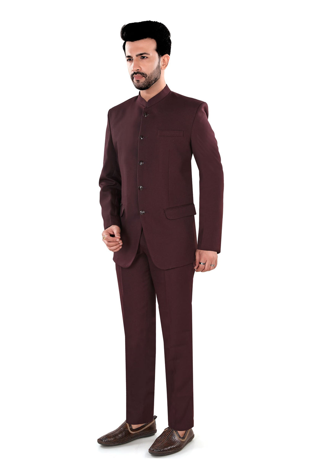Men's Maroon Jodhpuri Suit (Matty6)