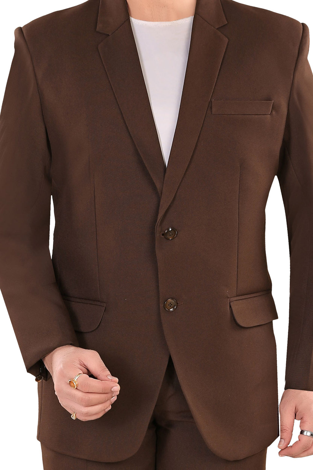 Classic Chocolate Brown Blazer for Men (Matty)