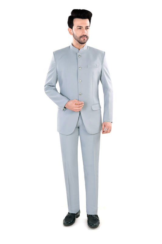 Men's Light Sky Indo-Western Suit (Matty10)