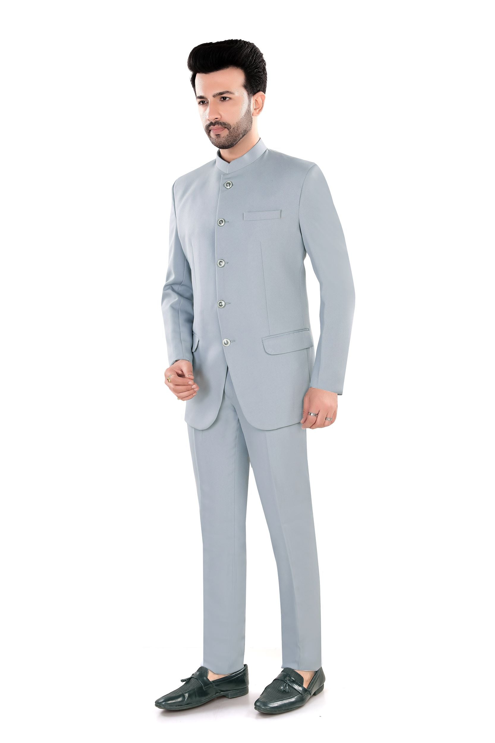 Men's Light Sky Jodhpuri Suit (Matty10)
