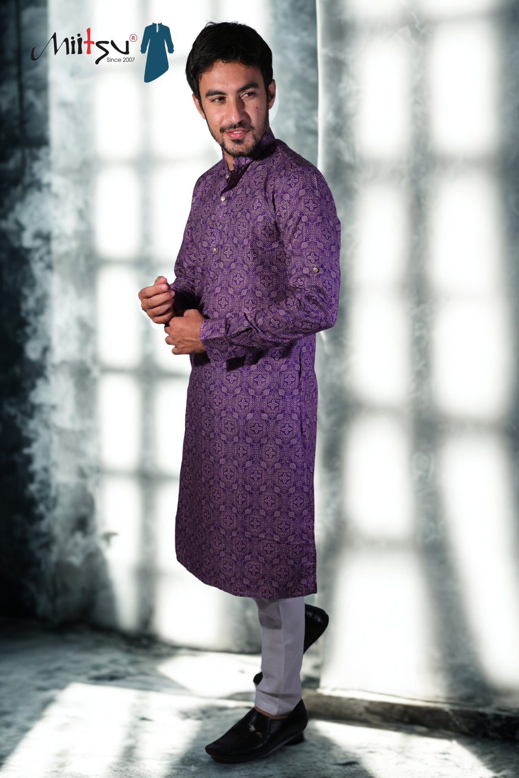 Regal Purple Heritage Kurta (8989)