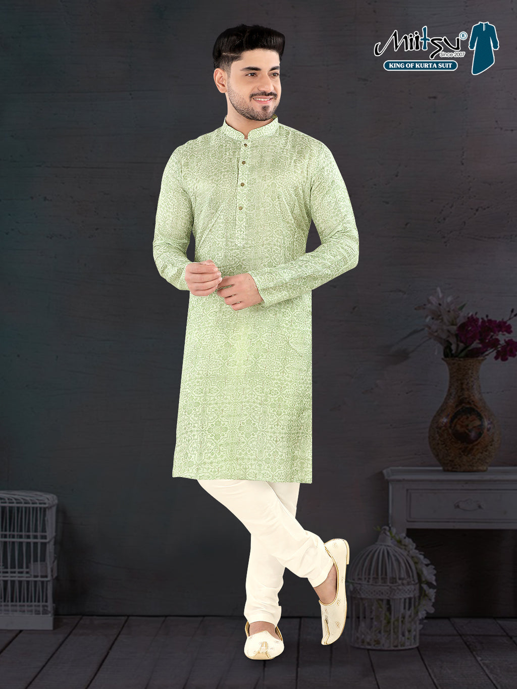 Pista Royale Jacquard Kurta (9032)