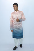 Men's Peach &amp; Midnight Ombre Kurta – Regal Fade Series | Luxe Evening Festive Wear for Men(2020)