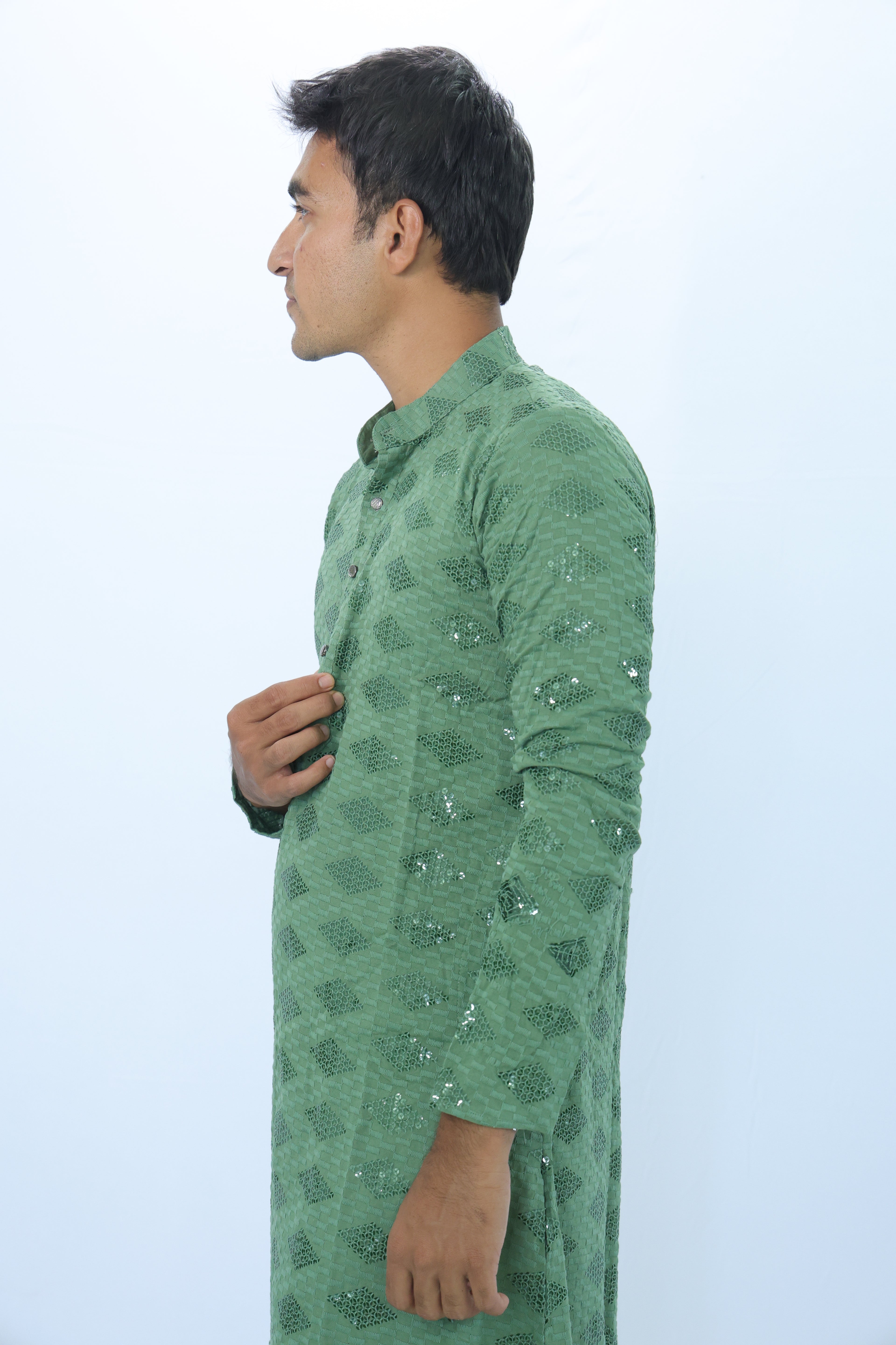 Ethnic Motifs Sequinned Kurta (2727)