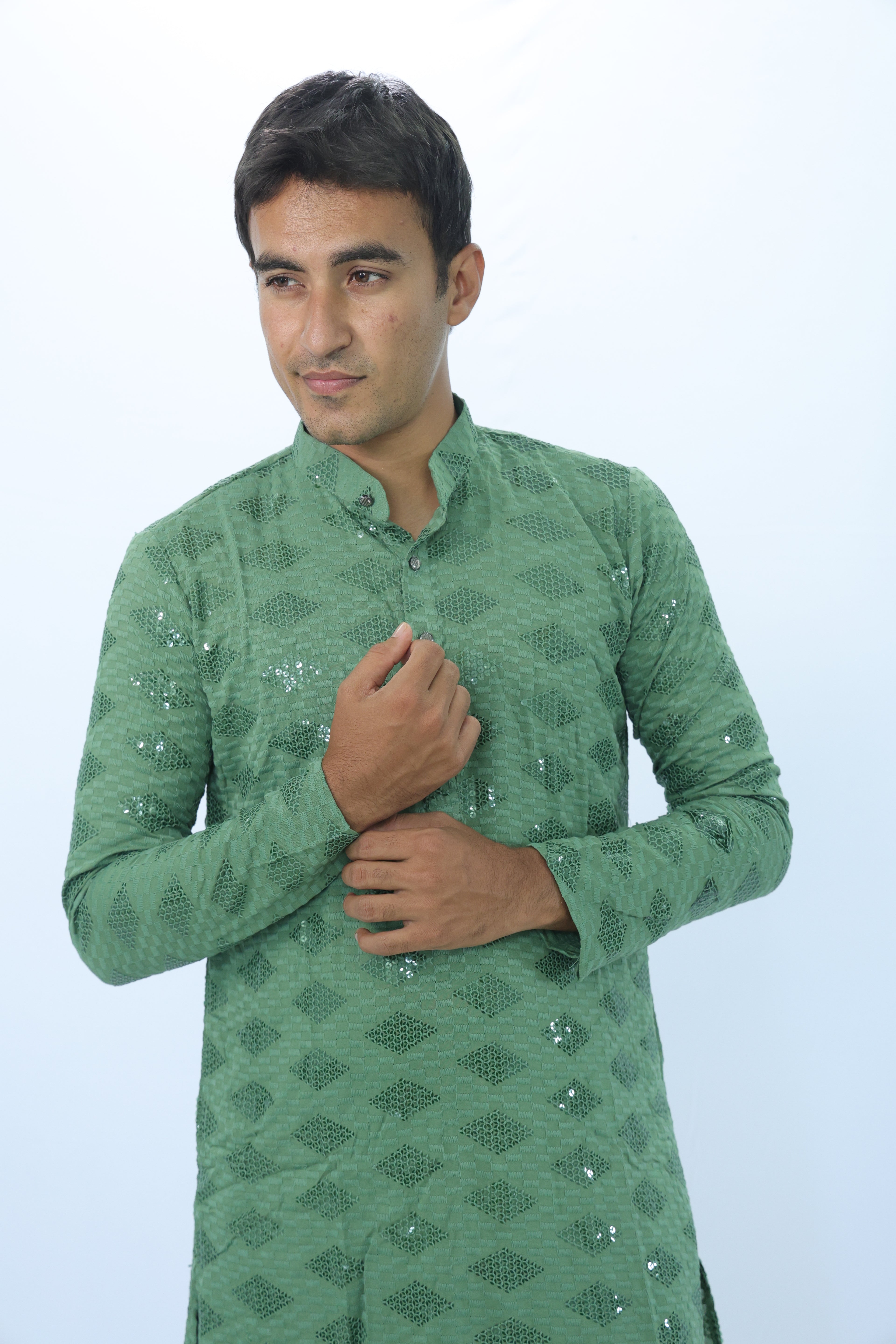 Ethnic Motifs Sequinned Kurta (2727)