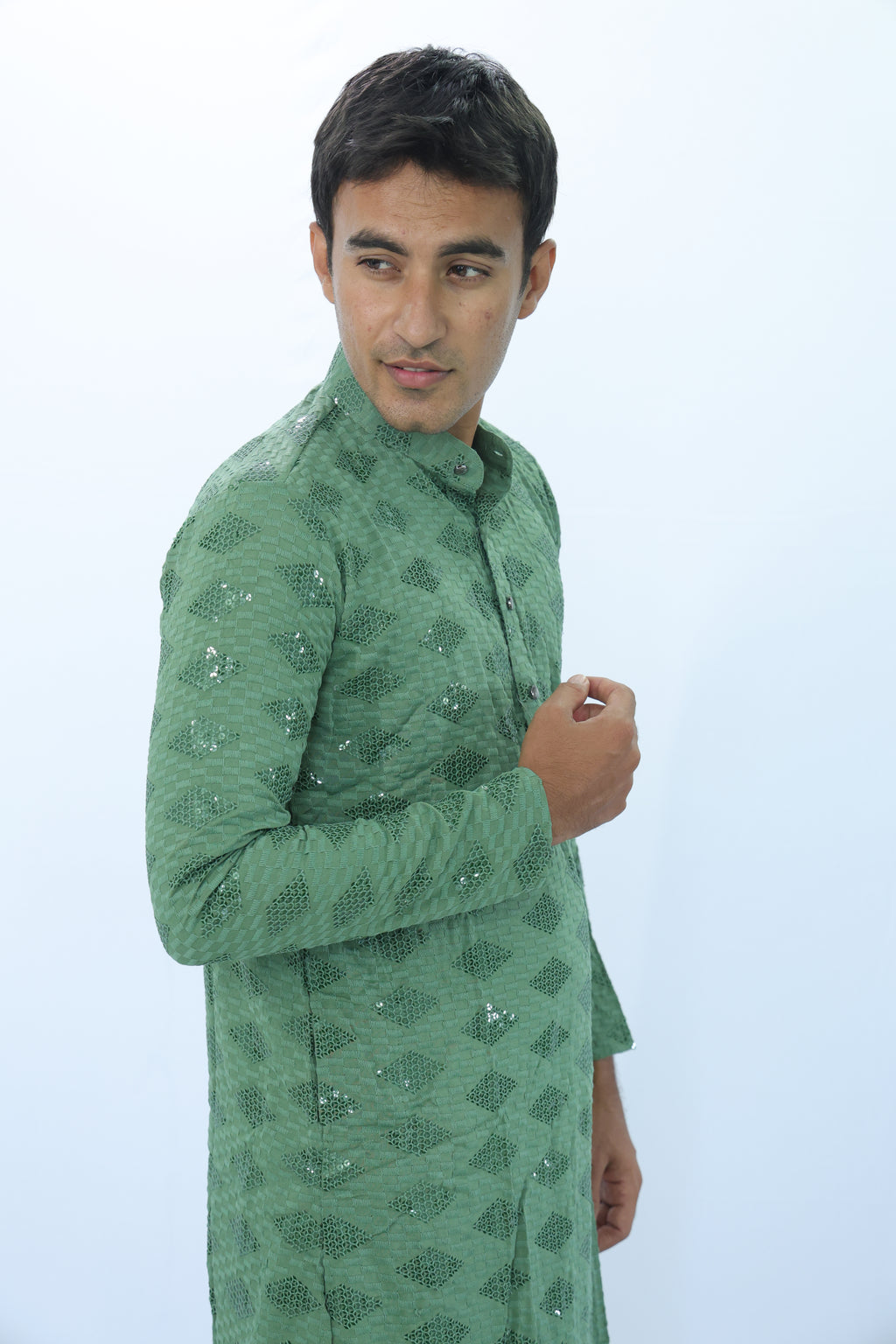 Ethnic Motifs Sequinned Kurta (2727)
